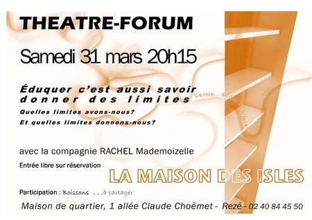 Soirée théâtre Forum avec les CSC de Rezé et la compagnie Rachel Mademoizelle